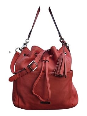 #150 Coach Avery Siena Leather Drawstring Hobo with Tassel